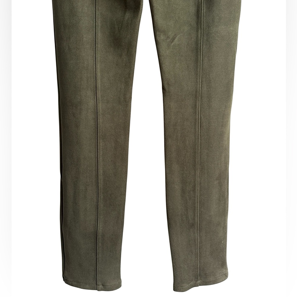 Anthropologie High Rise Elastic Waist Green Pull On Ankle Zip Leggings 30T NWOT - Picture 9 of 16